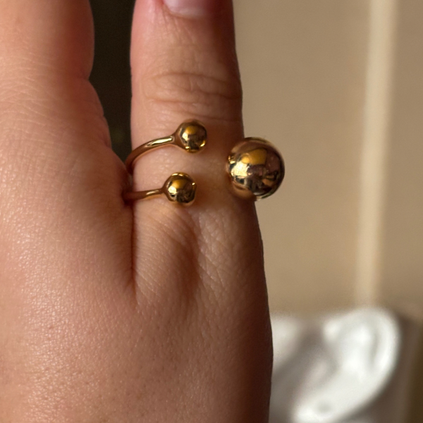 chunky ball adjustable ring