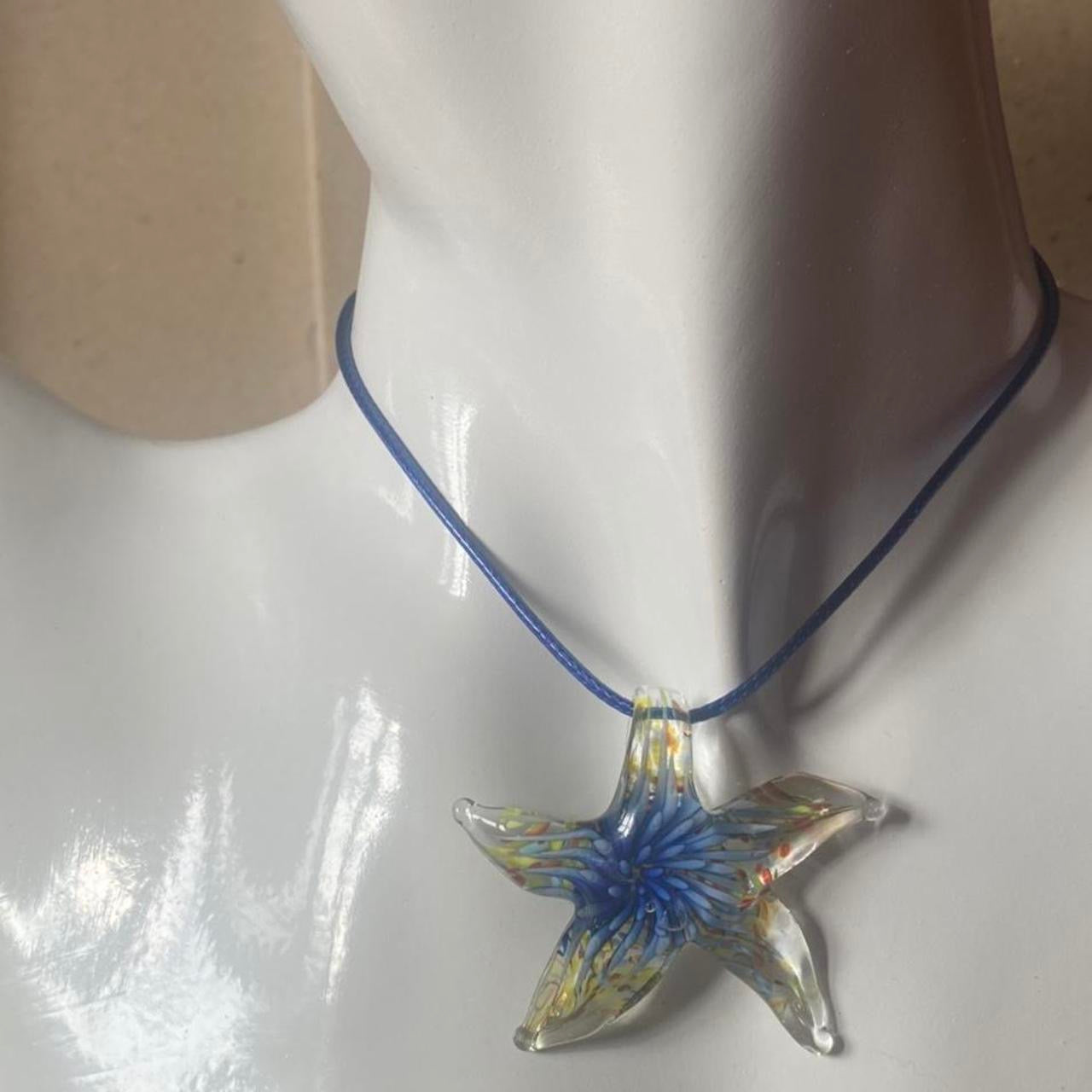 dark blue starfish necklace