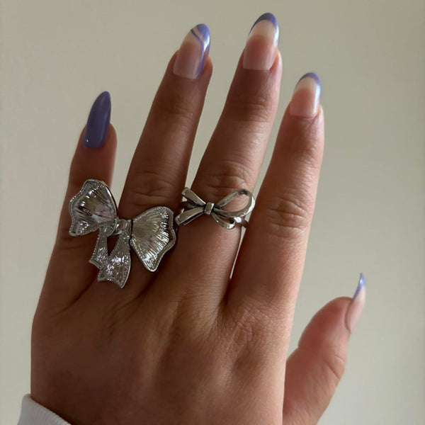 silver bow ring