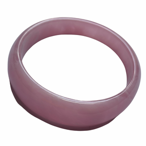 resin round bangle in baby pink