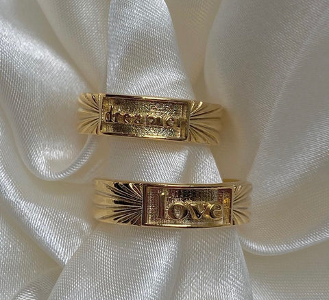 dreamer / lover rings