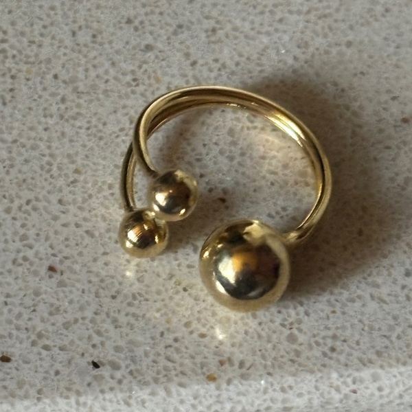 chunky ball adjustable ring