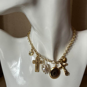 gold charm necklace