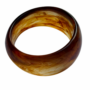 resin chunky bangle in brown