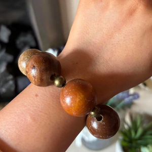 wooden bead bracelet