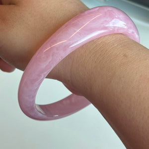 round pink resin bangle