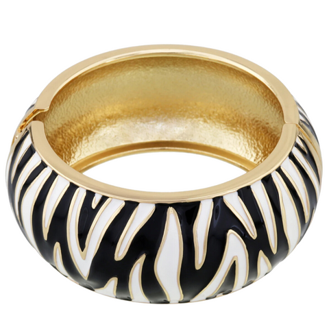 zebra print chunky bangle