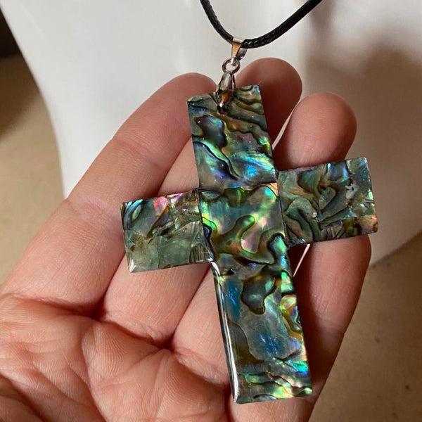 oversized cross pendant necklace