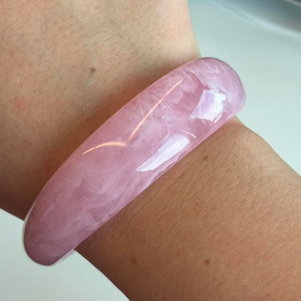 round pink resin bangle