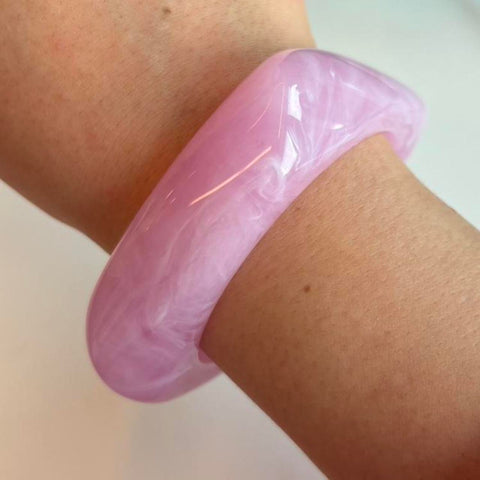 pink resin bangle