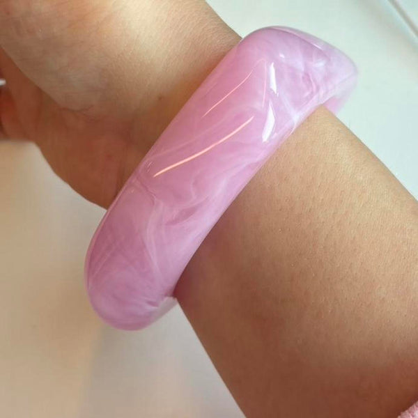 pink resin bangle