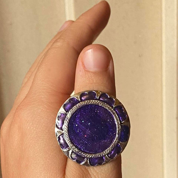 purple sunshine cocktail ring