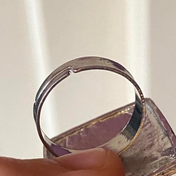 purple swirl cocktail ring