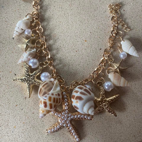 sea shell charm bracelet