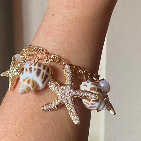 sea shell charm bracelet