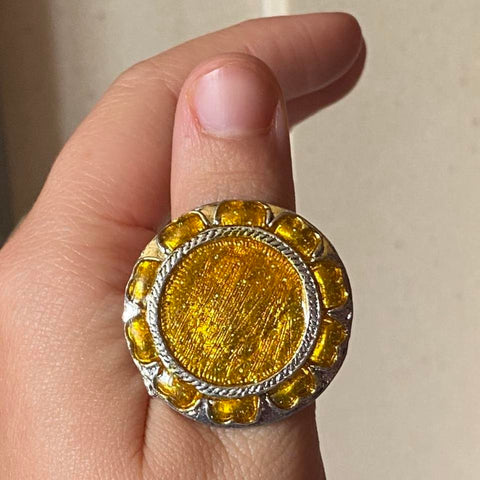 yellow sunshine cocktail ring