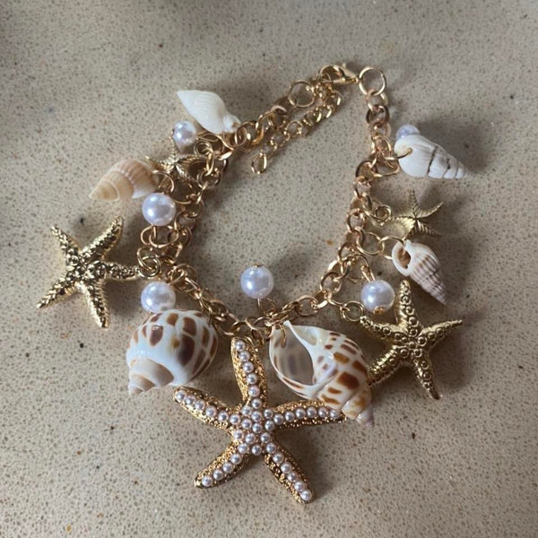 sea shell charm bracelet