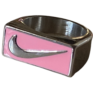 Pink swoosh ring