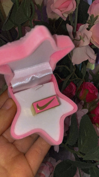 baby pink swoosh ring